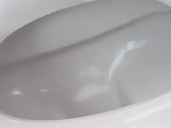 Shooting sperm in the toilet