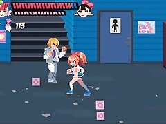 'BONUS Lewd City Girls [Hentai pixel game] Deepthroat and cum in mouth scene'