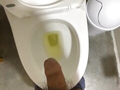 Pissing again with wet glans (no cumshot)