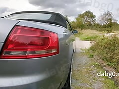 dabg0 fucks an Audi A4 S-line car exhaust
