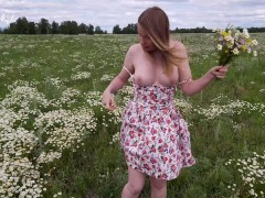 'Blonde Horny in Nature and Fingering in the Field'