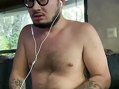 Tattooed Twink Jerks Off And Plays With His Balls Until He CUMS