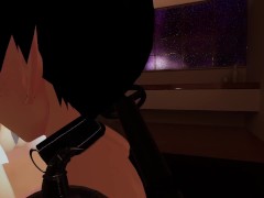 'Cute femboy teases and sucks in VR'