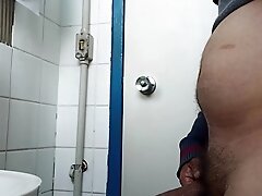 Alber massaging the cock