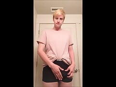 Blonde Twink Cums & Shows off Tight Hole