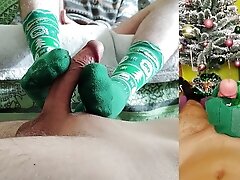 Christmas Special! We sockjob eachother with Nike Christmas socks