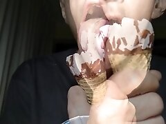 'Licker Licking fetish Licking icecream '