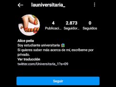 'Soy una estudiante universitaria colombiana y me toco para ti instagram: La_universitaria_1'