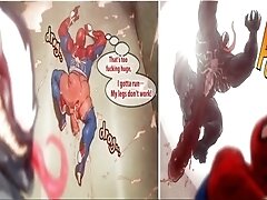 'Spiderman Cum Inflation - Spiderman X Venom Belly inflation Hentai'