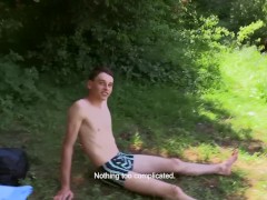 '  CZECH HUNTER 440 -  Twink Sunbathing Gets A Hard Raw Cock Up His Ass'