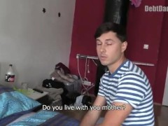 '  DEBT DANDY 261 -  Clueless Hunk Gets Baited Into Getting Pounded By Landlord's Big Cock'