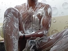 See how Indian nude men takes bath