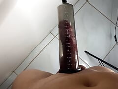 Well Endowed Young Man Took His Stepdad's Penis Pump and Got an Even Bigger Cock