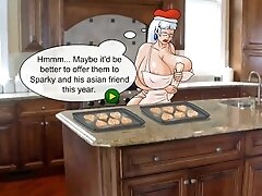'[Xmas Hentai Game] Ep.8 Tinker naughty girl get her butt slapped by Mrs. Santa gigantic breast'