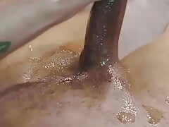 Big dick totally drenched in body oil and hot masturbation - POV