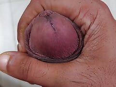 Hand job cum out show on shower time