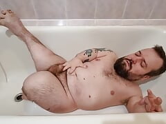 Midget piss on himself and then cum