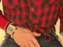 'Plugged, wetting, humping and cumming in my tight jeans'