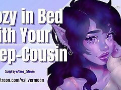 'Cozy in bed with your Step-Cousin [3Dio] [ASMR Roleplay] [Gentle Femdom]'